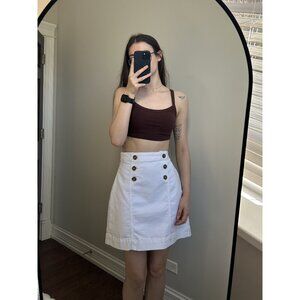 White St. Johns Bay Denim Skirt Size 8